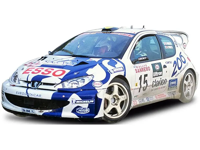 Peugeot 206 WRC Rally Sanremo 1999 2nd #15 G.Panizzi/H.Panizzi (Limited 999pcs) 1