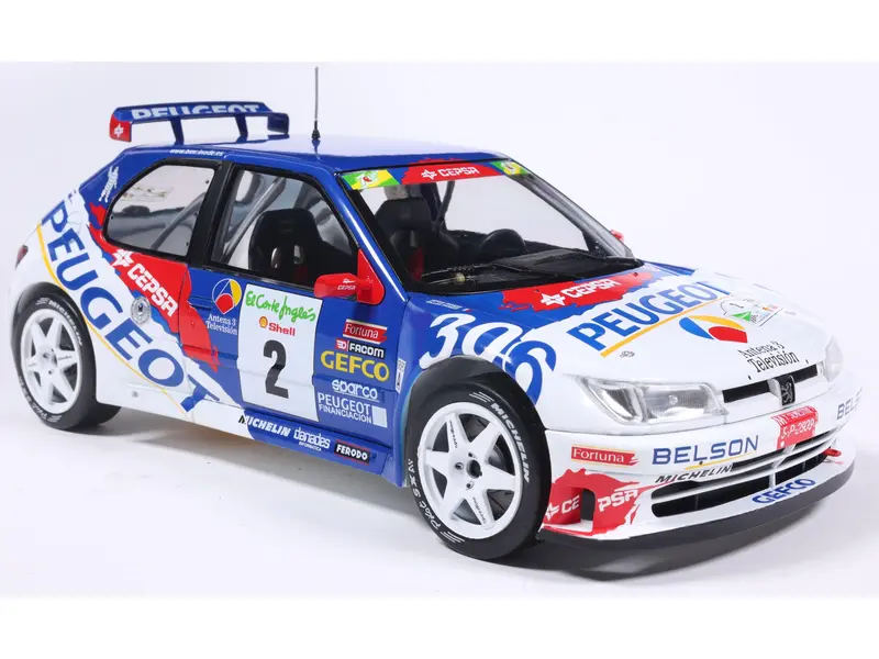 Peugeot 306 Maxi White #2 G.Panizzi H.Panizzi Rally Cortes Ingles 1998 1