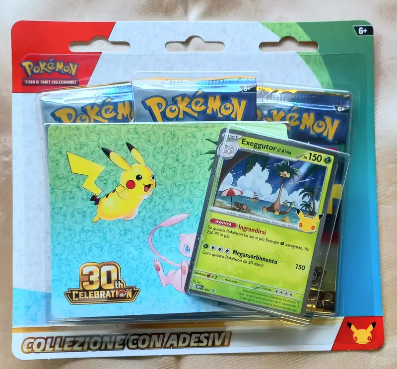 POKEMON 30° anniversario COLLEZIONE con ADESIVI (carta Exeggutor)