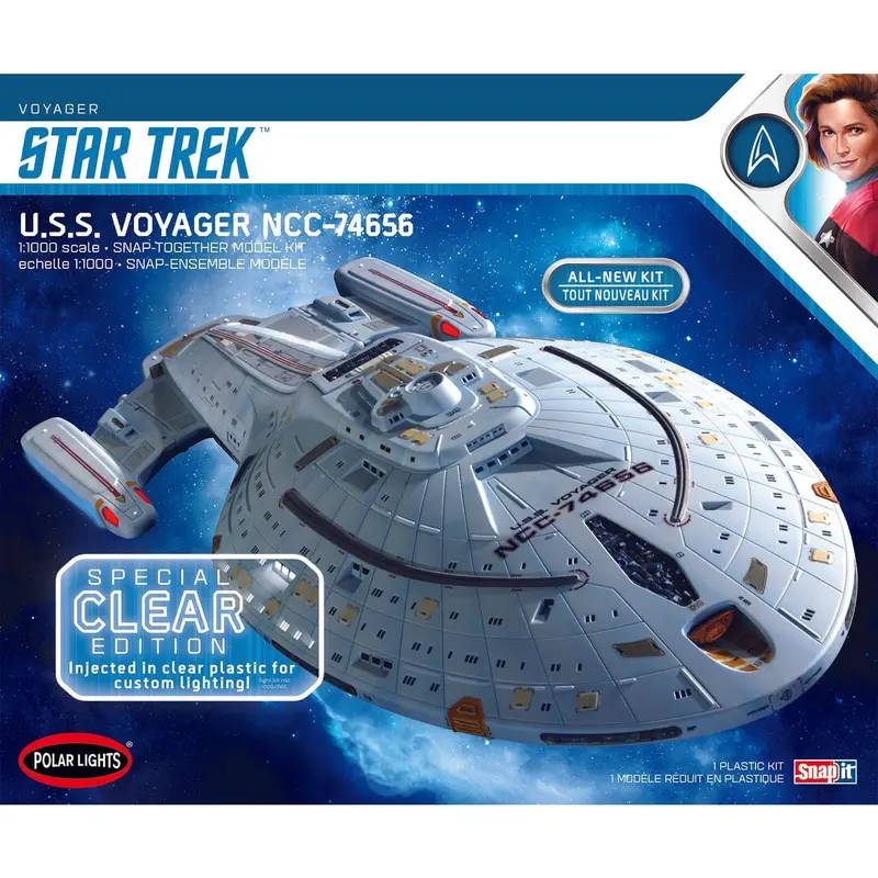 Polar Lights Star Trek U.S.S. Voyager Clear Edition (Snap) 1