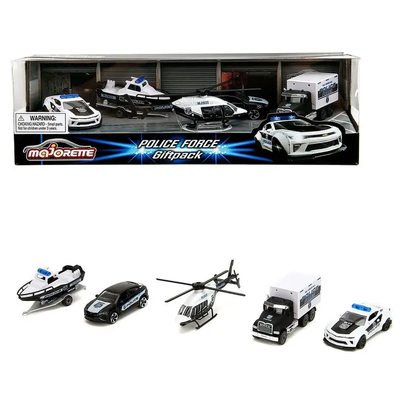 Police Force Giftpack (2024) 5 piece Set 1/64 Diecast Model Cars by Majorette