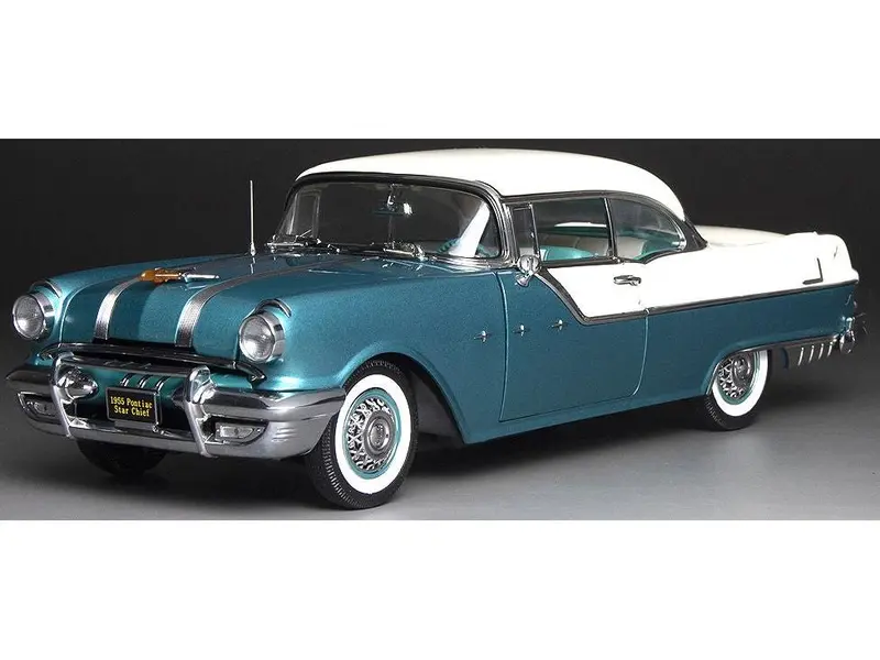 Pontiac Star Chief Hard Top White Mist Valley Green 1955 1