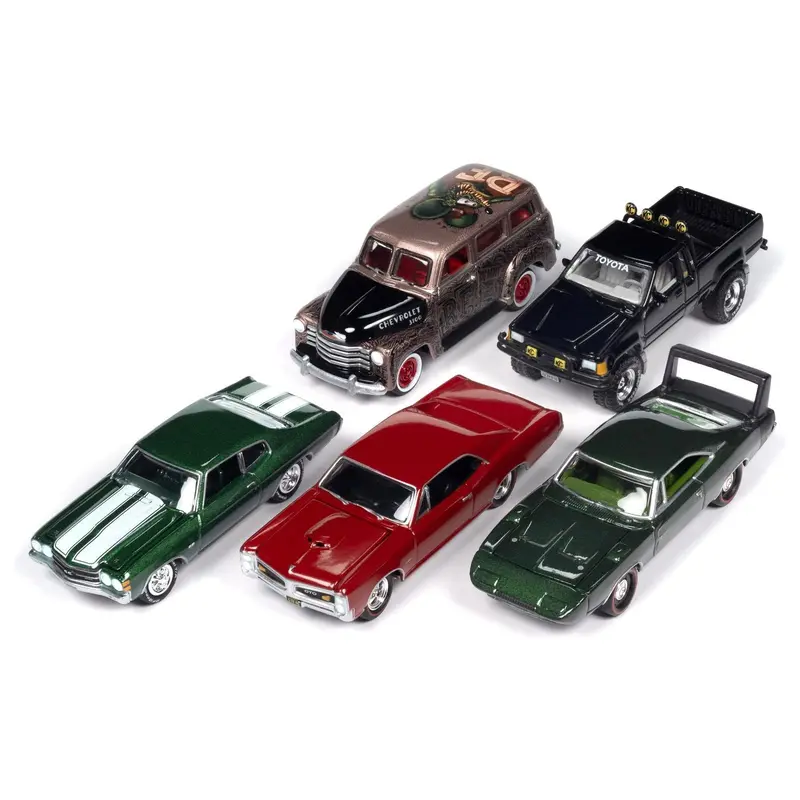 Pop Culture 2024 Set of 6 Cars Release 1 1/64 Diecast Model Cars by Johnny Lightning