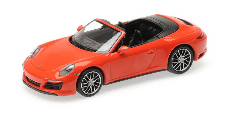 PORSCHE 911 (991.2) CARRERA 4S CABRIOLET ORANGE 2017 - 1/43 - Minichamps