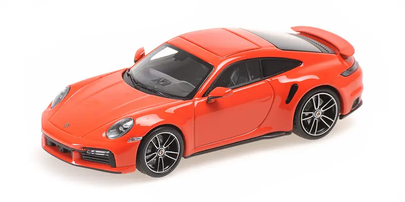 PORSCHE 911 (992) TURBO S ORANGE 2020 - 1/43 - Minichamps