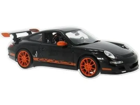 Porsche 911 (997) GT3 RS Coupe Black w/Orange Wheels 1