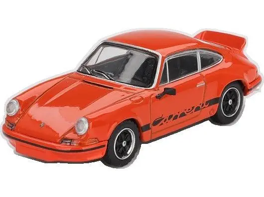 Porsche 911 Carrera RS 2.7 Tangerine w/Black Livery (LHD) Blister Packaging 1