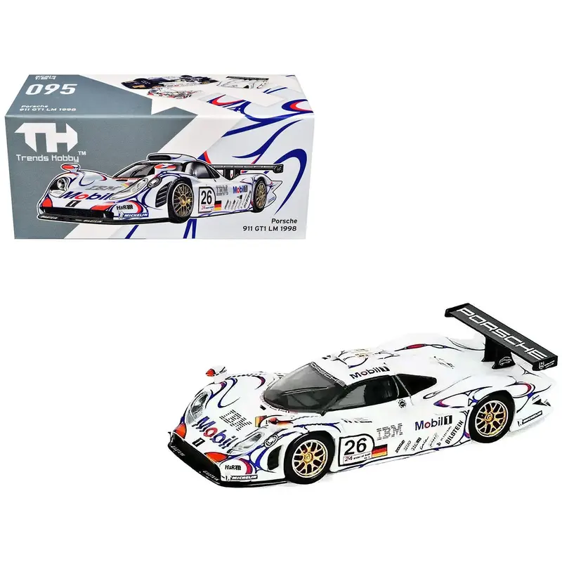 Porsche 911 GT1 #26 Allan McNish - Stephane Ortelli - Laurent Aiello "Porsche AG" Winner "24 Hours of Le Mans" (1998) 1/64 Diecast Model Car by Trends Hobby