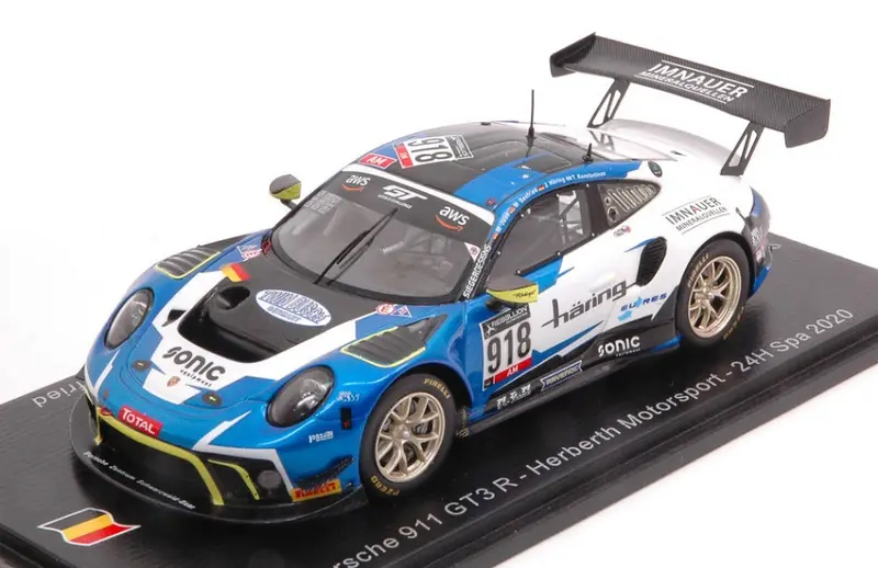 PORSCHE 911 GT3 N.918 24 H SPA 2020 HARING-JOOS-SEEFRIED-KONSTANTINOU - Spark Model - SB404