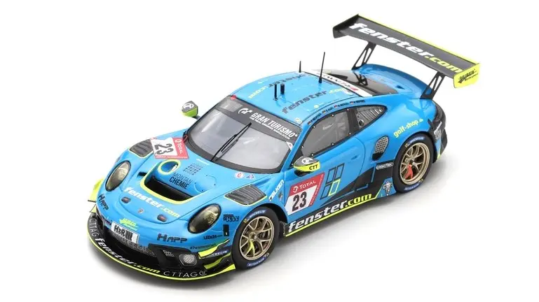 PORSCHE 911 GT3 R N.23 8th 24 H NURBURGRING 2021 NEUFFER-AUST-MENZEL-SEE - Spark Model - SG757