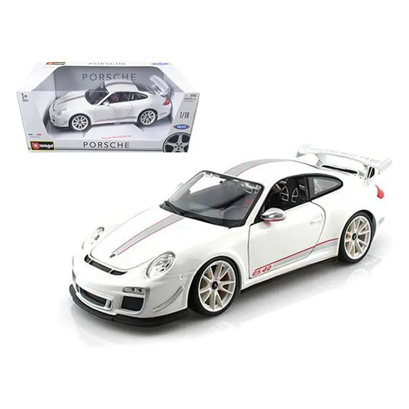 Porsche 911 GT3 RS 4.0 White 1/18 Diecast Car Model by Bburago