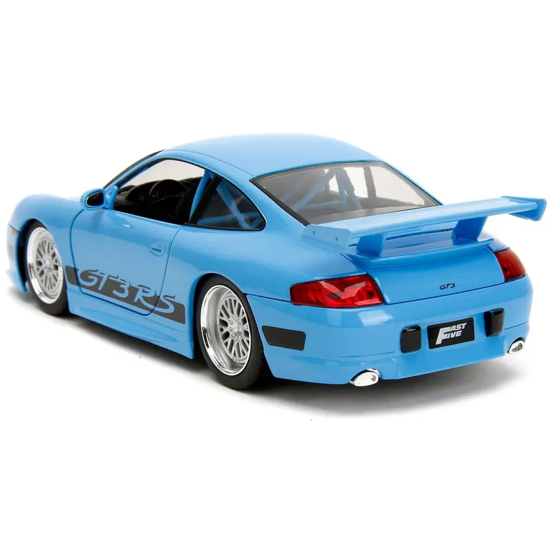 Porsche 911 GT3 RS Light Blue with Black Accents "Fast & Furious" Movie 1/24 Diecast Model Car by Jada