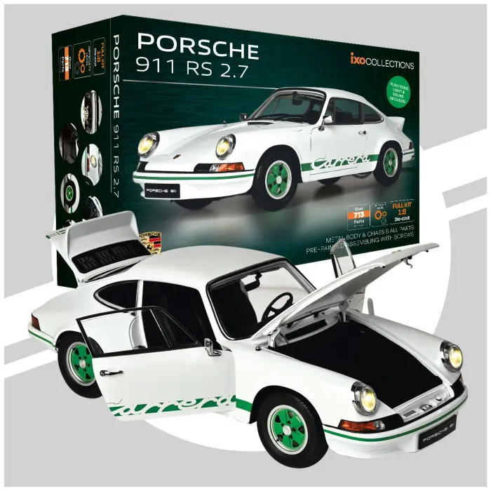 PORSCHE 911 RS 2.7 WHITE METAL KIT SOUNDS/LIGHTS/OPENINGS-713 PARTS 1