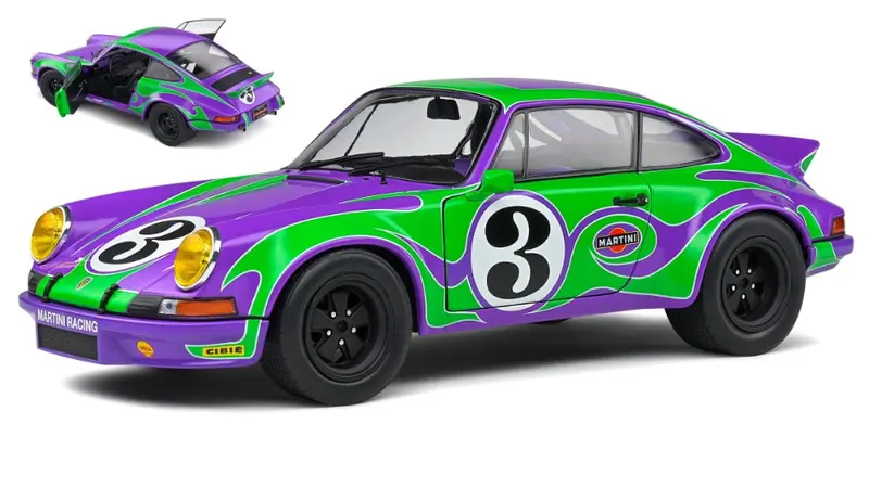 PORSCHE 911 RSR N.3 HIPPY TRIBUTE 1973 PURPLE/GREEN 1