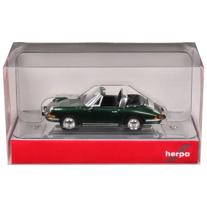 Porsche 911 Targa Green Metallic 1/87 (HO) Plastic Model Car by Promotex