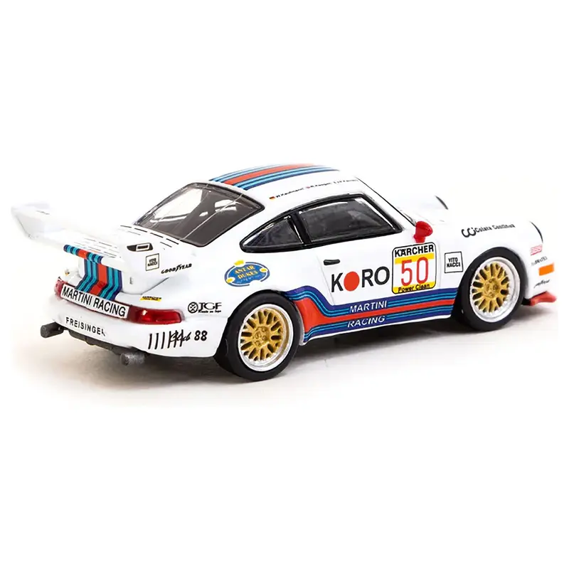 Porsche 911 Turbo S LM GT #50 Wolfgang Kaufmann - Rupert Keegan - Pietro Ferrero "Martini Racing" "BRP GT Series" (1995) "Collab64" Series 1/64 Diecast Model Car by Schuco & Tarmac Works