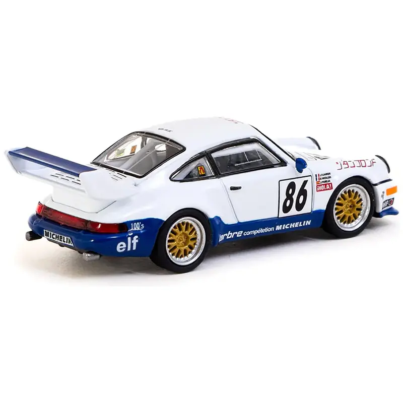 Porsche 911 Turbo S LM GT #86 Jean-Pierre Jarier - Bob Wollek - Jesus Pareja "Larbre Competition" Winner "Suzuka 1000km" (1994) "Collab64" Series 1/64 Diecast Model Car by Schuco & Tarmac Works