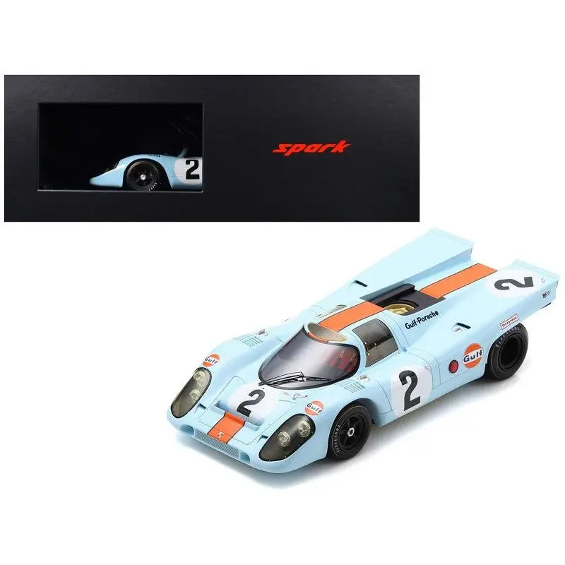 Porsche 917K #2 Pedro Rodriguez - Leo Kinnunen - Brian Redman "John Wyer Automotive Engineering" Winner "24 Hours of Daytona" (1970) with Acrylic Display Case 1/18 Model Car by Spark