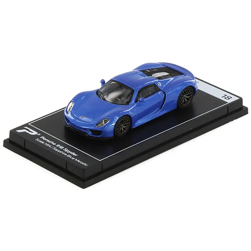 Porsche 918 Spyder Sapphire Blue Metallic "Hypercar League Collection" 1/64 Diecast Model Car by PosterCars