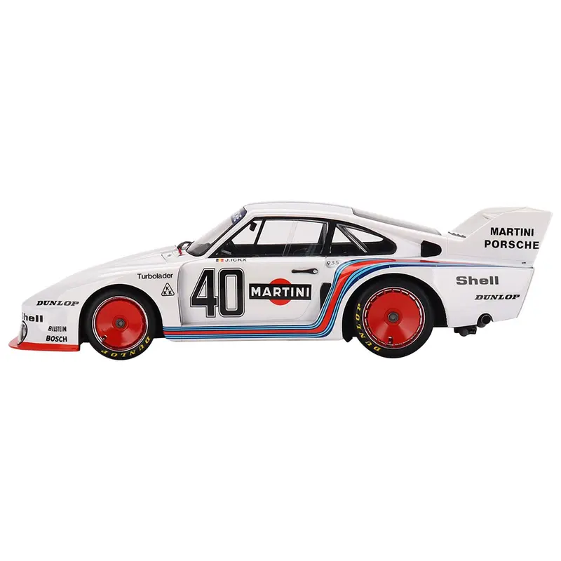 Porsche 935/77 2.0 "935 Baby" #40 Jacky Ickx "Martini Racing" Division II Winner "DRM Hockenheim" (1977) 1/18 Model Car by Top Speed