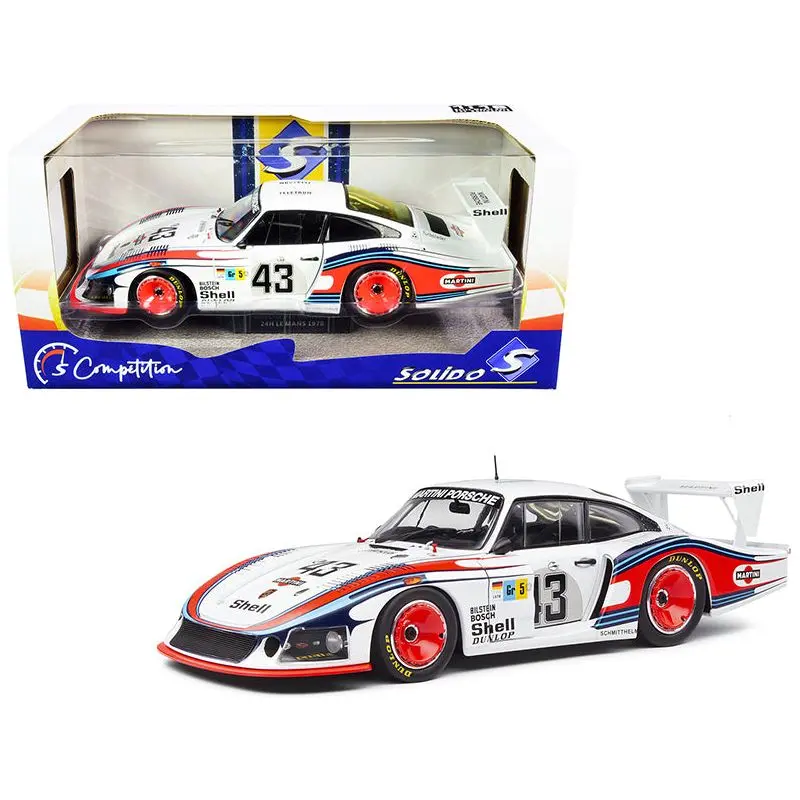 Porsche 935 RHD (Right Hand Drive) "Moby Dick" #43 Manfred Schurti - Rolf Stommelen "Martini Racing Porsche System" 24H of Le Mans (1978) "Competition" Series 1/18 Diecast Model Car by Solido