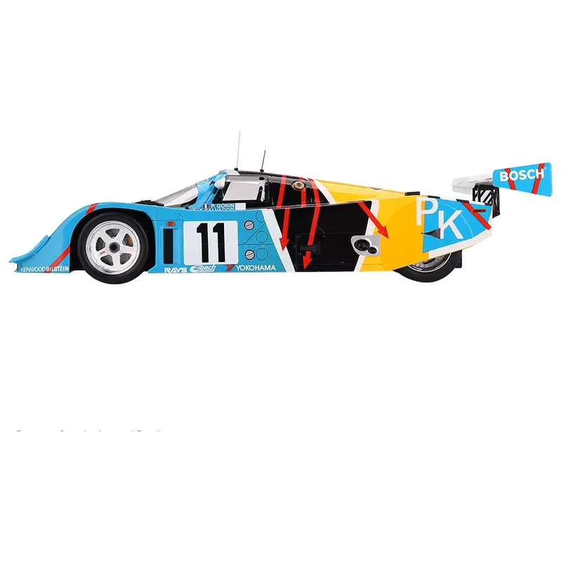 Porsche 962 CK6 #11 Philippe Alliot - Bernard de Dryver - Patrick Gonin "Porsche Kremer Racing" C1 "24 Hours of Le Mans" (1990) 1/18 Model Car by Top Speed