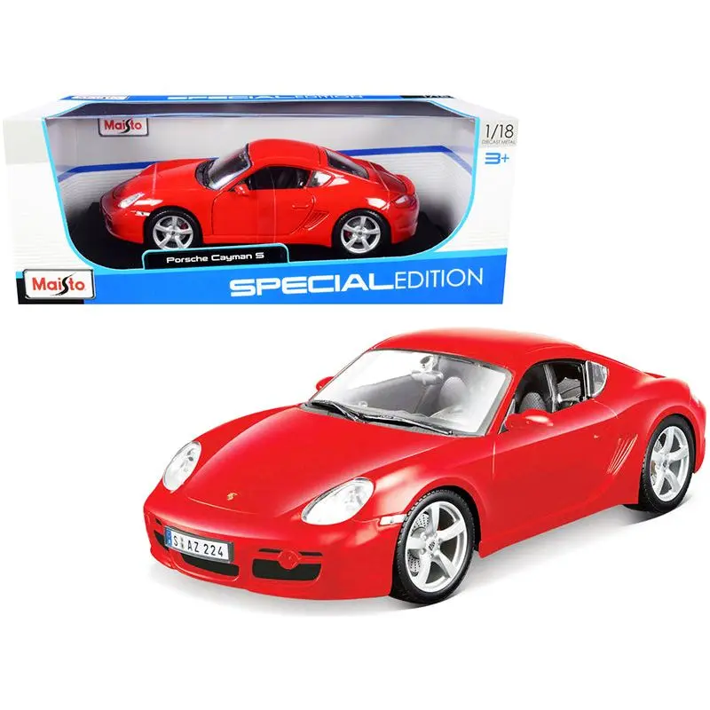Porsche Cayman S Red 1/18 Diecast Model Car by Maisto