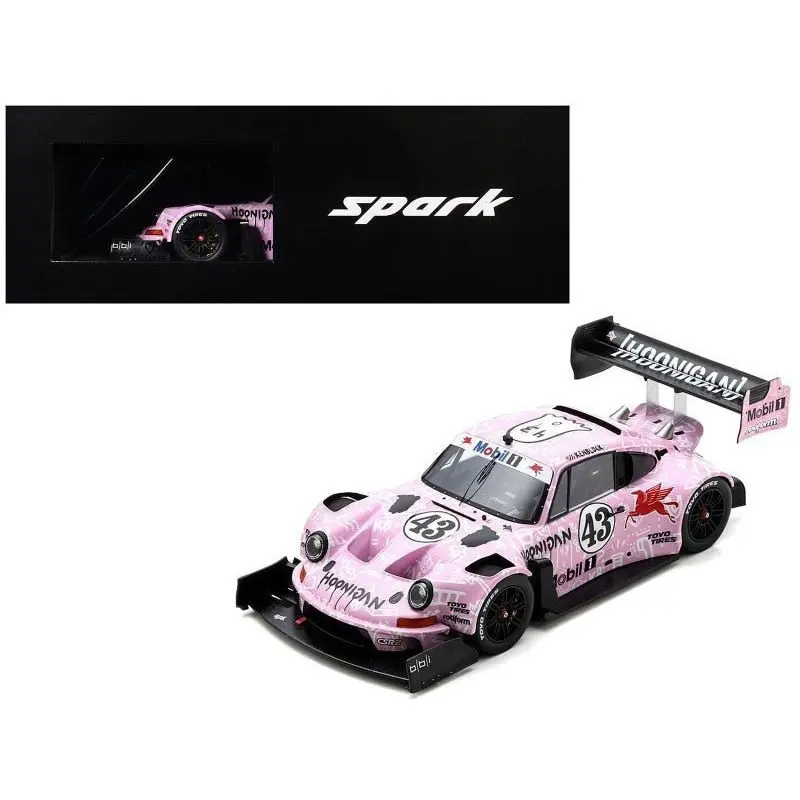 Porsche "HOONIPIGASUS" 911 #43 Ken Block "Hoonigan" "Pikes Peak International Hill Climb" (2022) with Acrylic Display Case 1/18 Model Car by Spark