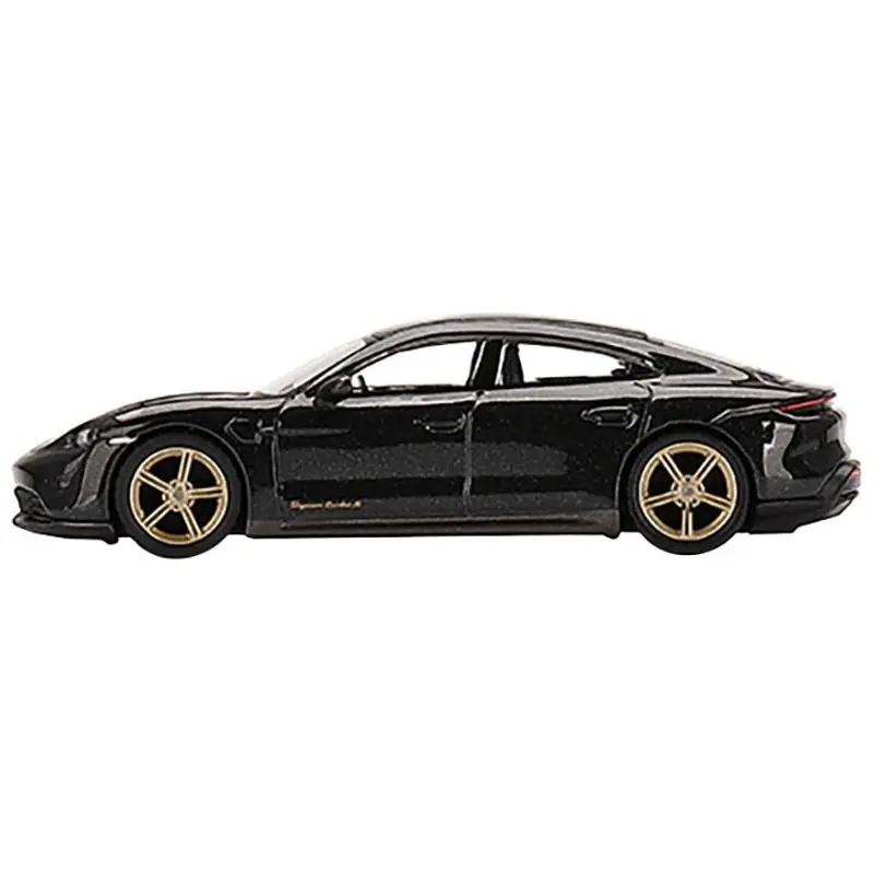 Porsche Taycan Turbo S Volcano Gray Metallic Limited Edition to 1800 pieces Worldwide 1/64 Diecast Model Car by True Scale Miniatures