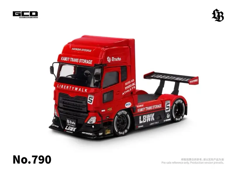 Presale GCD 1/64 LBWK UD Super Silhouette Truck Diecast Alloy Collectible Display Gift