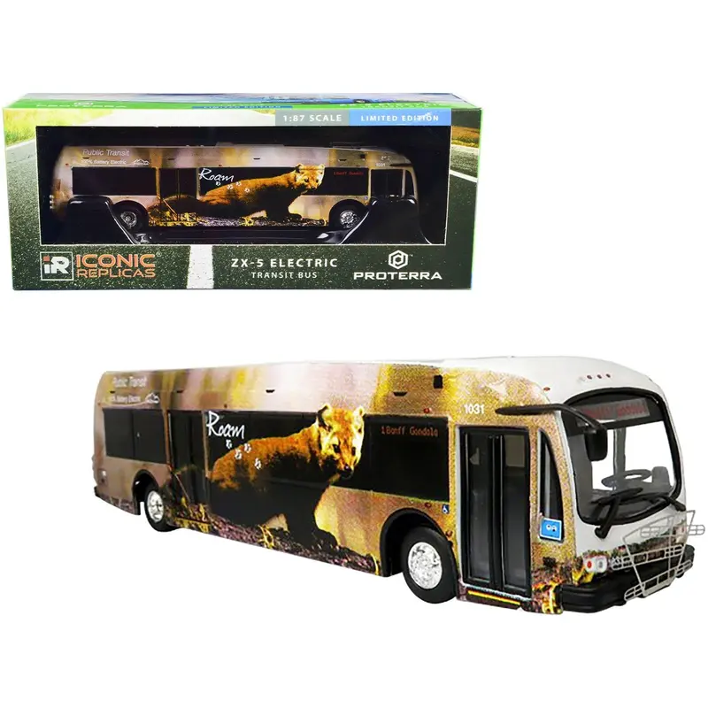 Proterra ZX5 Electric Transit Bus "Roam Transit" "1 Banff Gondola" 1/87 (HO) Diecast Model by Iconic Replicas