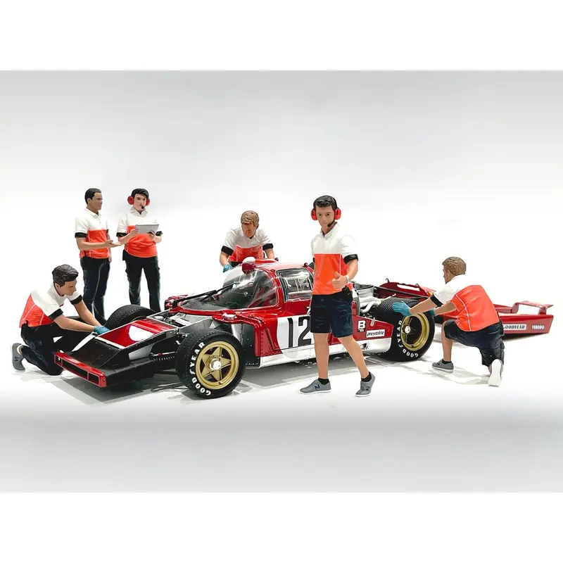 "Race Crew" 6 piece Figure Set for 1/18 scale models by American Diorama