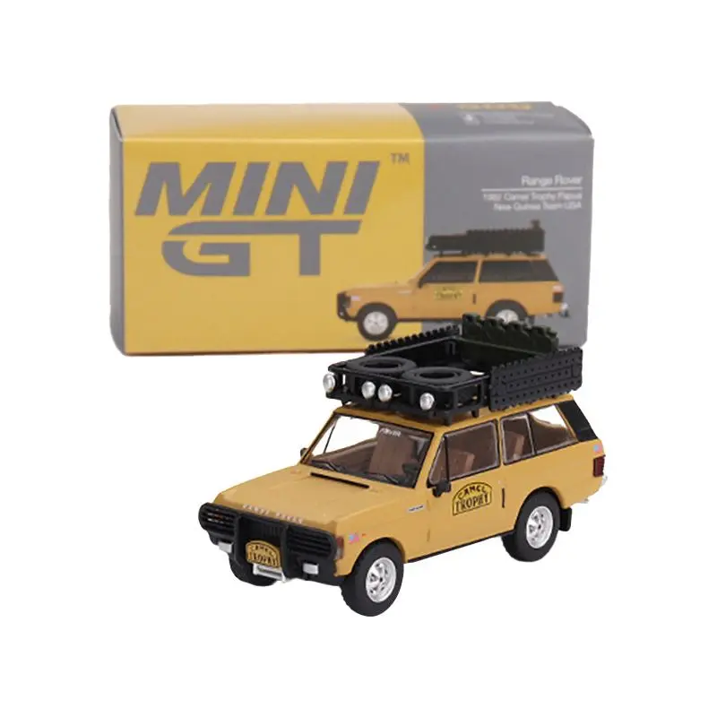 Range Rover with Roofrack Tan "Camel Trophy - Papua New Guinea Team USA" (1982) Limited Edition to 2400 pieces Worldwide 1/64 Diecast Model Car by True Scale Miniatures