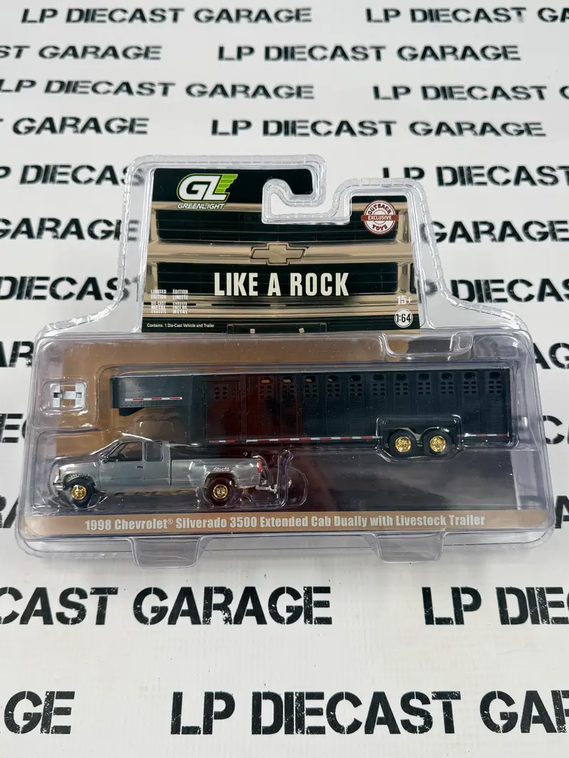 RAW CHASE GREENLIGHT 1998 Chevrolet Silverado 3500 Black w/ Livestock Trailer 1