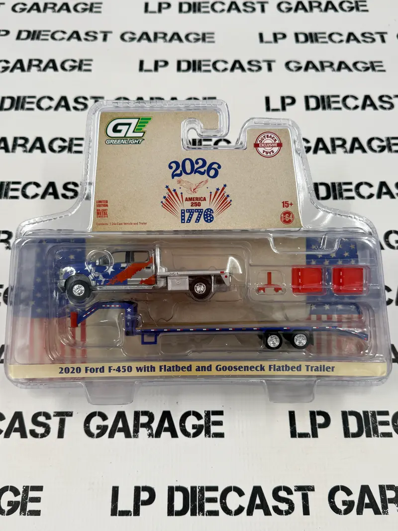 RAW CHASE GREENLIGHT 2020 Ford F450 w/ Gooseneck Trailer USA 250 Years 1