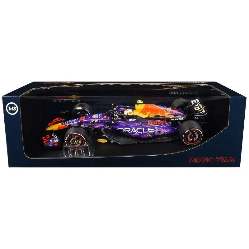 Red Bull Racing RB19 #11 Sergio Perez "Oracle" 3rd Place F1 Formula One "Las Vegas GP" (2023) with Driver Limited Edition to 114 pieces Worldwide 1/18 Diecast Model Car by Minichamps
