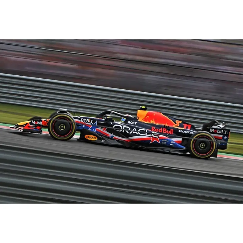 Red Bull Racing RB19 #11 Sergio Perez "Oracle" F1 Formula One "United States GP" (2023) with Driver Limited Edition to 102 pieces Worldwide 1/18 Diecast Model Car by Minichamps