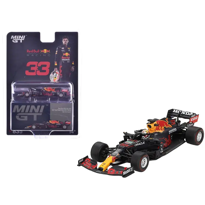 Red Bull RB16B #33 Max Verstappen Winner Formula One F1 "Abu Dhabi GP" (2021) Limited Edition 1/64 Diecast Model Car by Mini GT
