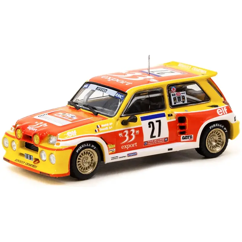 Renault 5 MAXI Turbo #27 Didier Auriol - Bernard Occelli "Tour de Corse - Rallye de France" (1985) "Hobby64" Series 1/64 Diecast Model Car by Tarmac Works
