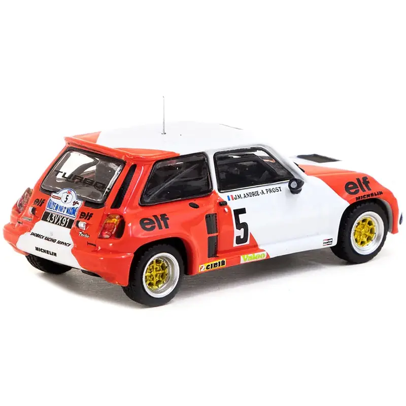Renault 5 Turbo #5 Alain Prost - Jean-Marc Andrie "Rallye du Var" (1982) "Hobby64" Series 1/64 Diecast Model by Tarmac Works