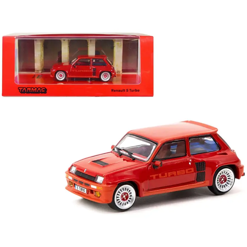 Renault 5 Turbo Red "Road64" Series 1/64 Diecast Model by Tarmac Works