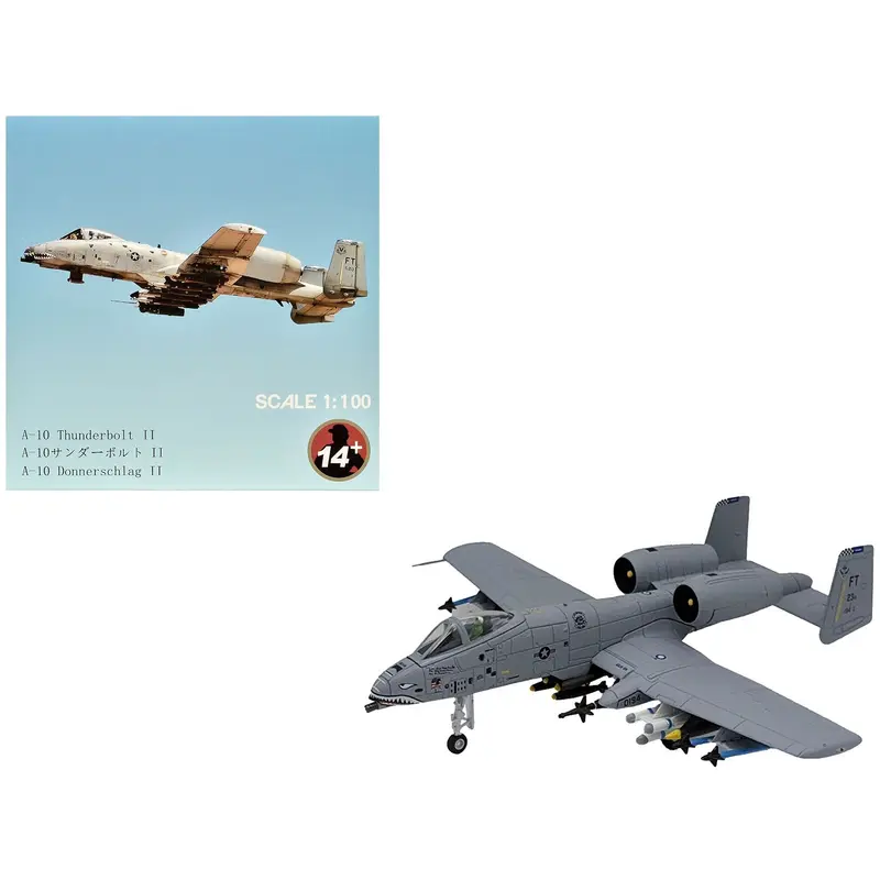 Republic A-10C Thunderbolt II Attack Aircraft "Flying Tigers 23rd Fighter Group 23rd Wing" (2003) United States Air Force 1/100 Diecast Model Airplane