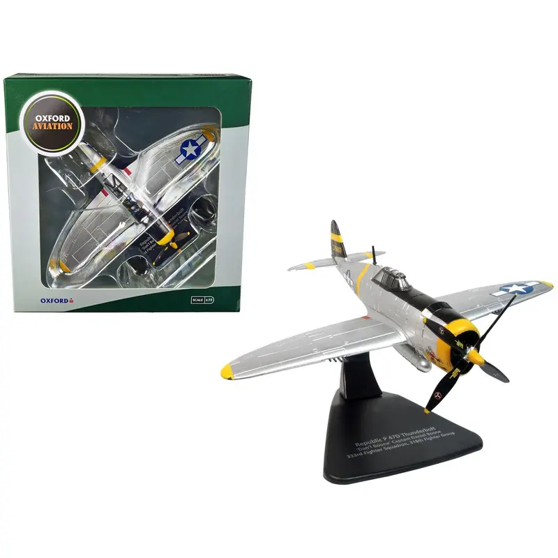 Republic P-47D Thunderbolt Fighter Plane USAAF "Captain Daniel Boone 333rd Fighter Squadron 318th Fighter Group" "Oxford Aviation" Series 1/72 Diecast Model Airplane by Oxford Diecast