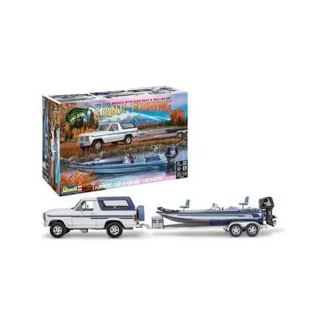 Revell 1/24 1980 Ford Bronco & Bass Boat w/Trailer Model Kit