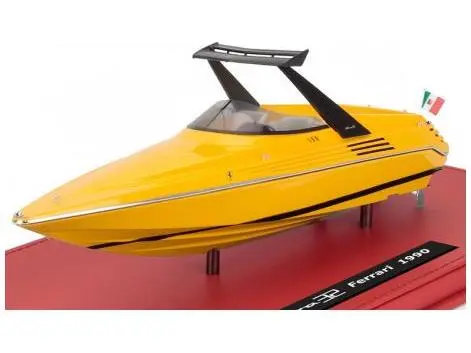 Riva Motoscafo 32 Ferrari 1990 2 x Engine V8 780CV (24cm) Yellow w/Showcase 1