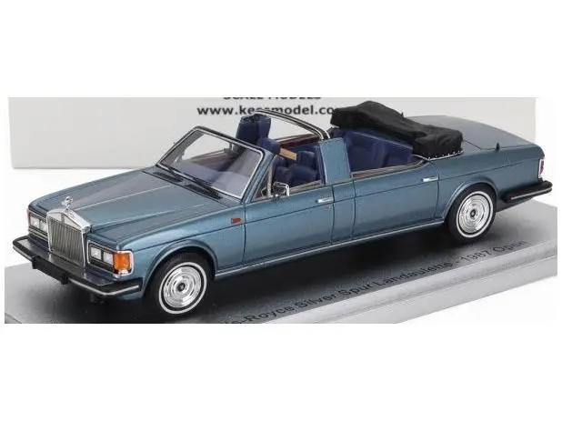 Rolls Royce Silver Spur Landaulette Blue Metallic Black Semi Convertible Open 1987 1