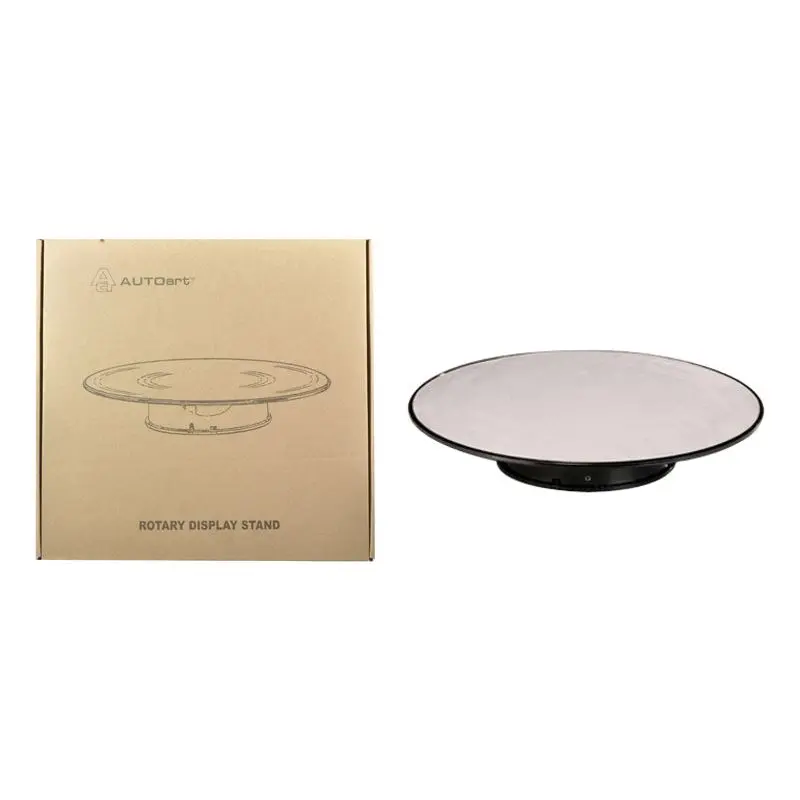 Rotary Display Stand Large 1/18 with Silver Top 12 Inches by Autoart