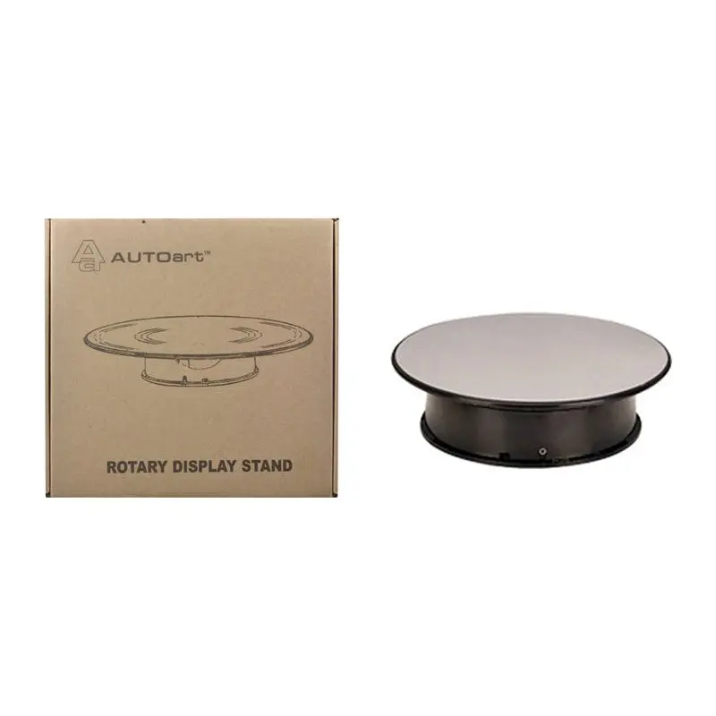Rotary Display Turntable Stand Small 8 inches with Mirror Surface for 1/64, 1/43, 1/32, 1/24 Scale Models by Autoart