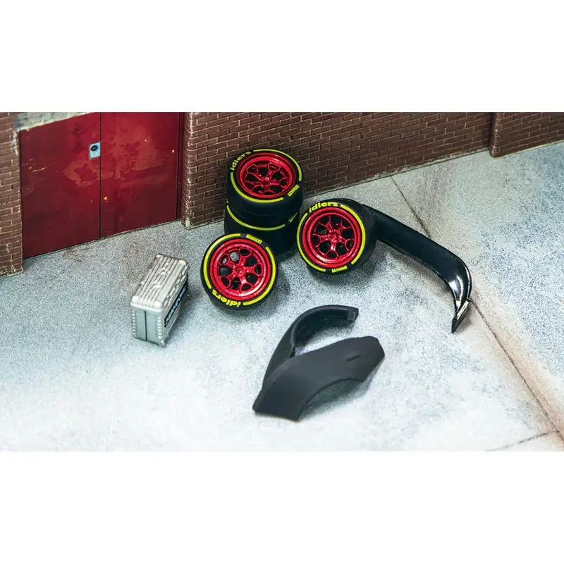 "Rotiform HUR" Wheels and Parts Designed for RWB Models for 1/64 Model Cars by Tarmac Works
