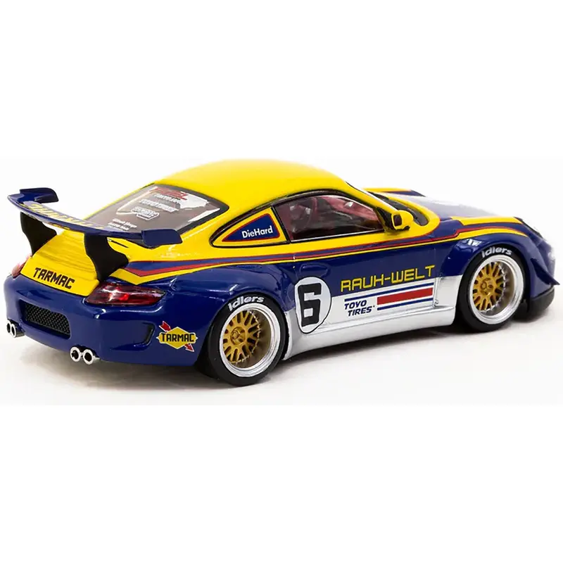 RWB 997 #6 Blue Metallic and Yellow with Graphics "FuelFest Tokyo 2023" "Hobby43" Series 1/43 Diecast Model Car by Tarmac Works